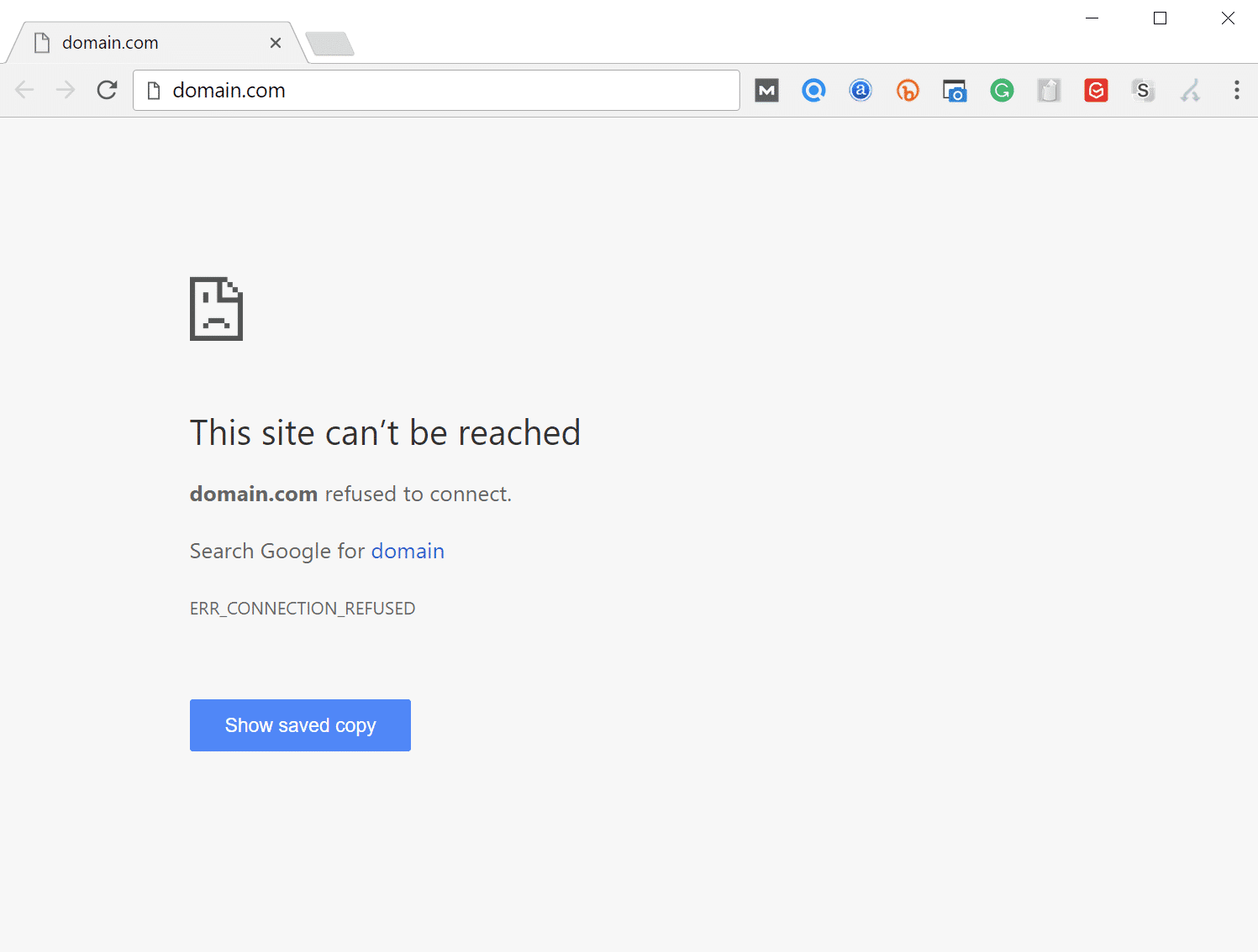 ERR CONNECTION REFUSED in chrome