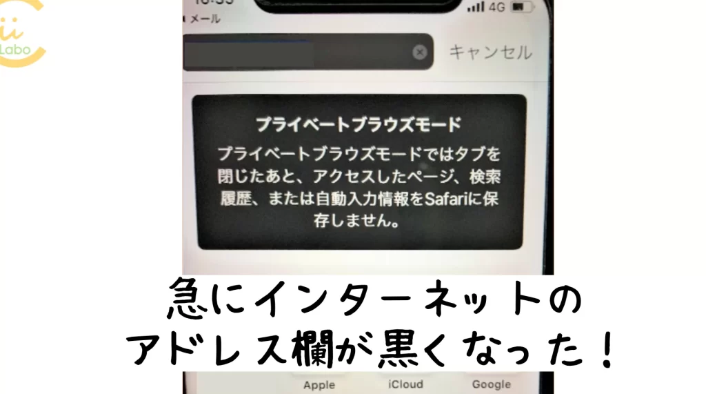 急にインターネットのアドレス欄が黒くなった!? 【プライベートブラウズモードの戻し方】 1 e680a5e381abe382a4e383b3e382bfe383bce3838de38383e38388e381aee382a2e38389e383ace382b9e6ac84e3818ce9bb92e3818fe381aae381a3e3819fefbc81
