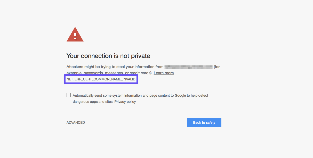 err cert common name invalid